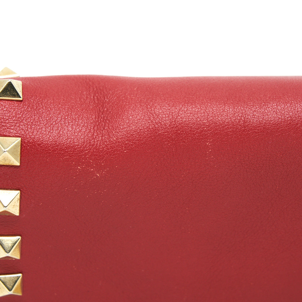 VALENTINO ROCKSTUD MINI FLAP BAG RED