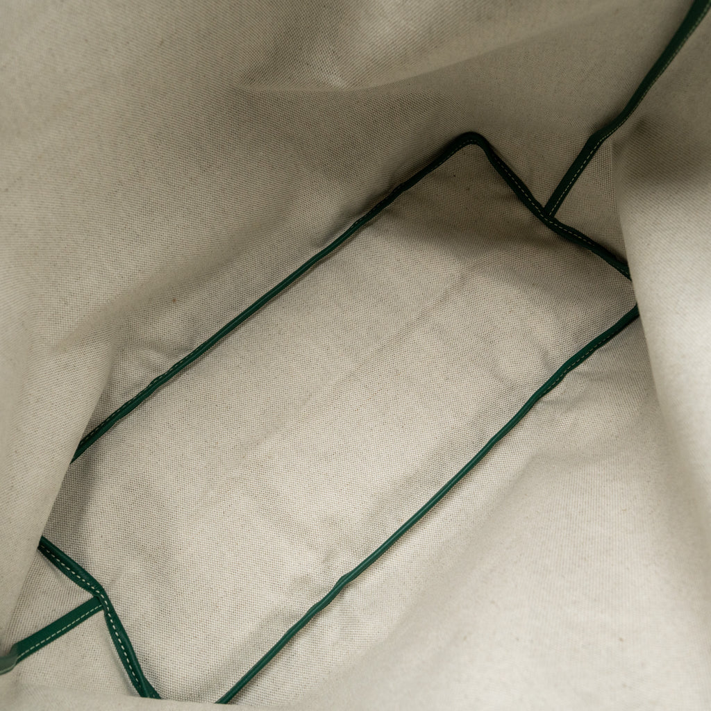 GOYARD SAINT LOUIS PM TOTE BAG GOYARDINE CANVAS GREEN / MULTICOLOURED SHW