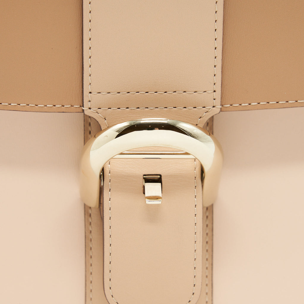 DELVAUX BRILLIANT MM BEIGE/LIGHT BEIGE BOX CALFSKIN LGHW