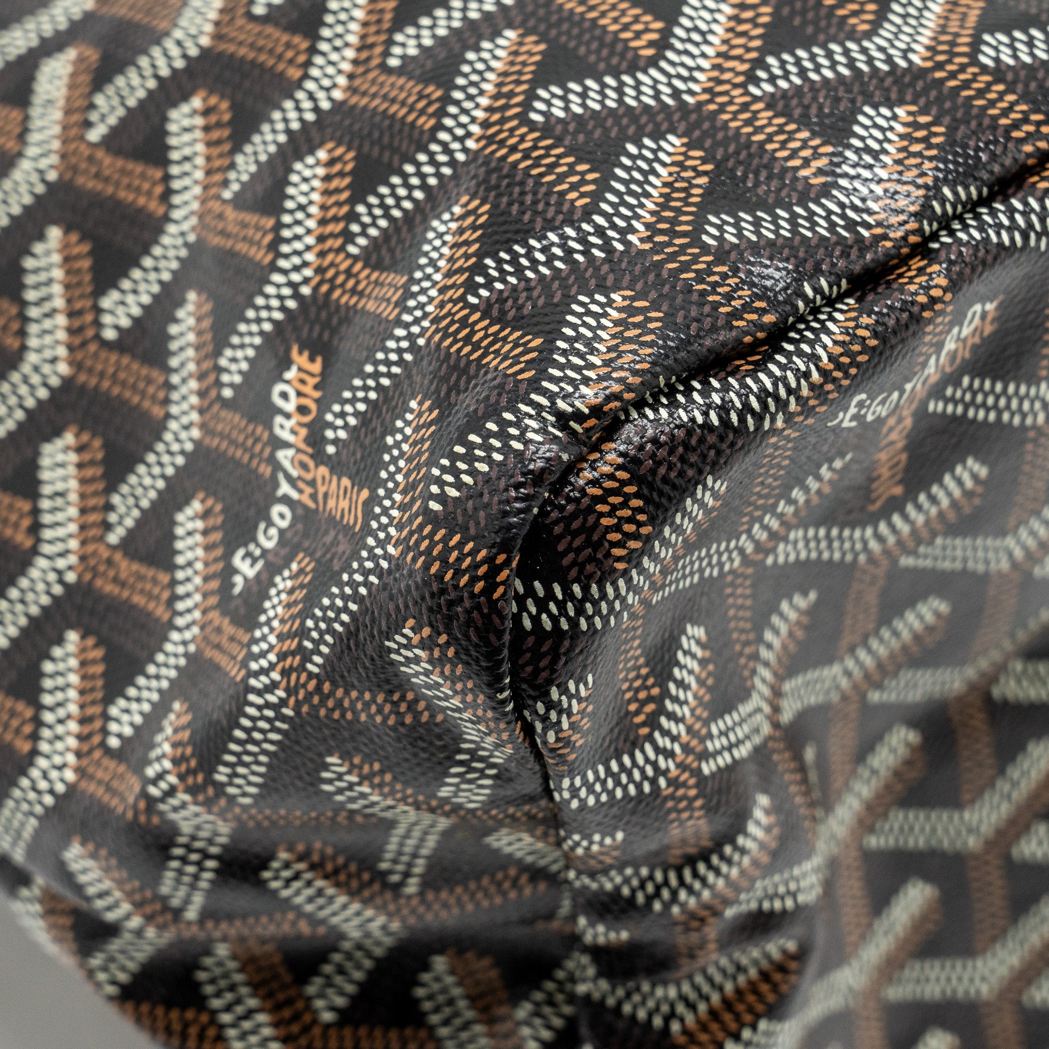 GOYARD BOHEME HOBO BAG GOYARDINE CANVAS/CALFSKIN BLACK SHW