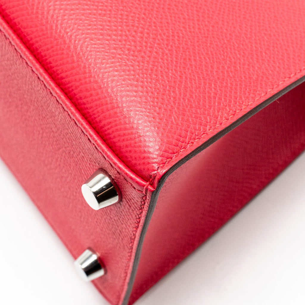 HERMES KELLY 25 SELLIER EPSOM ROSE EXTREME SHW