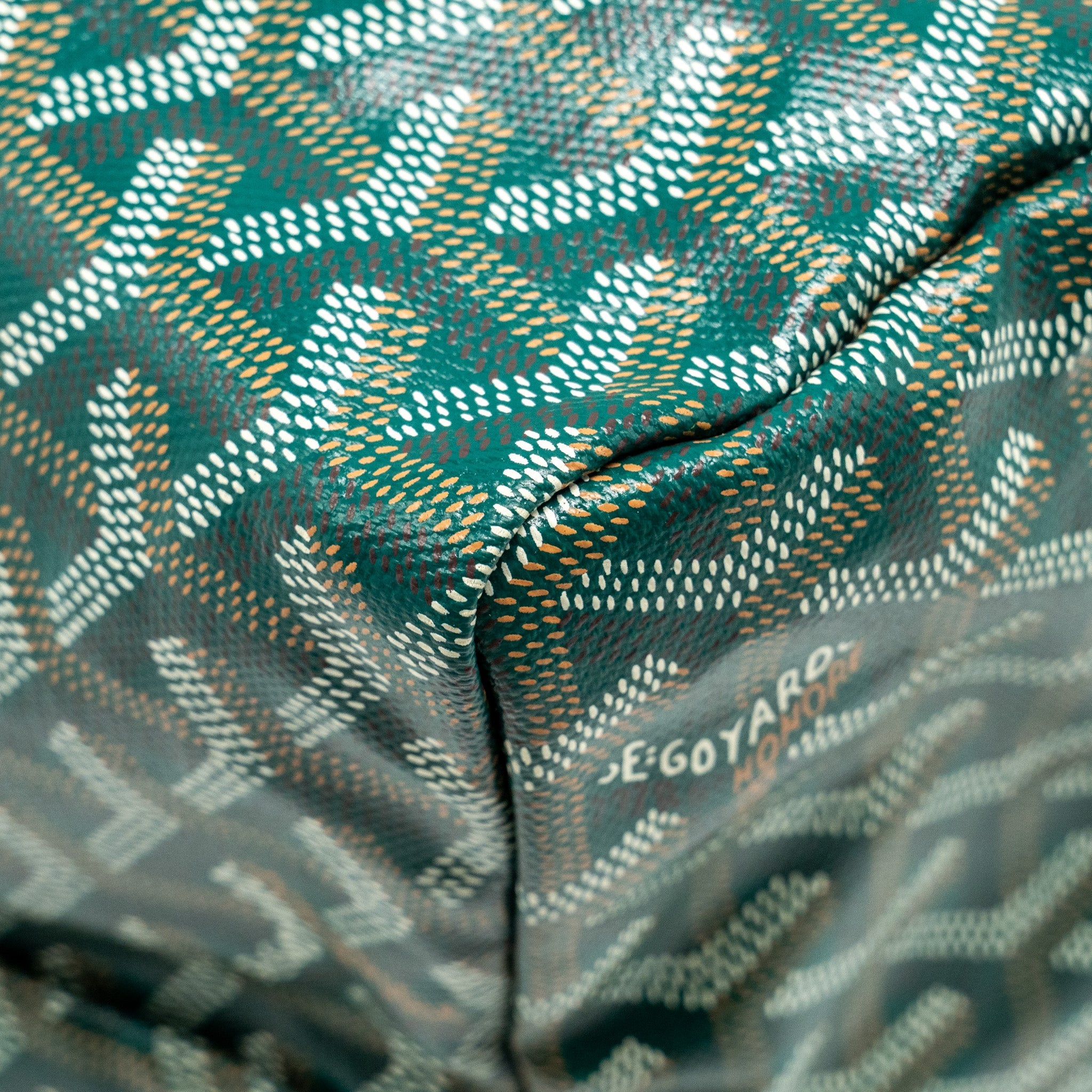 GOYARD SAINT LOUIS GM TOTE BAG CANVAS / CALFSKIN GREEN SHW
