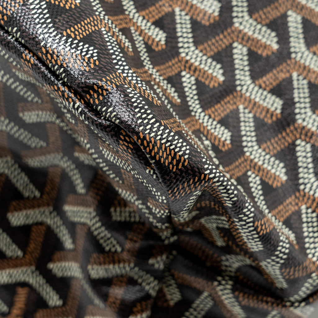 GOYARD BOHEME HOBO BAG GOYARDINE CANVAS/CALFSKIN BLACK SHW