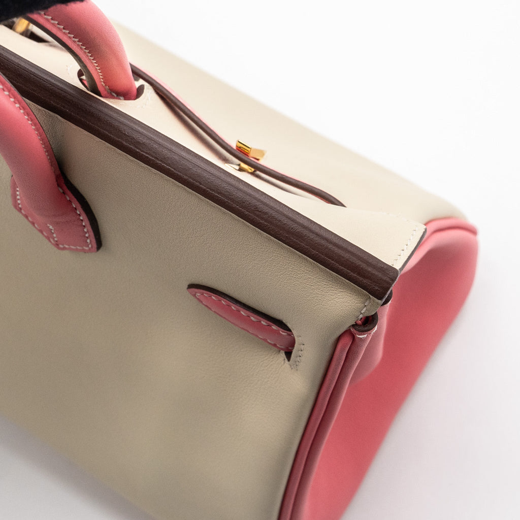 HERMES BIRKIN 25 SPECIAL ORDER SWIFT CRAIE/ROSE AZALEE GHW
