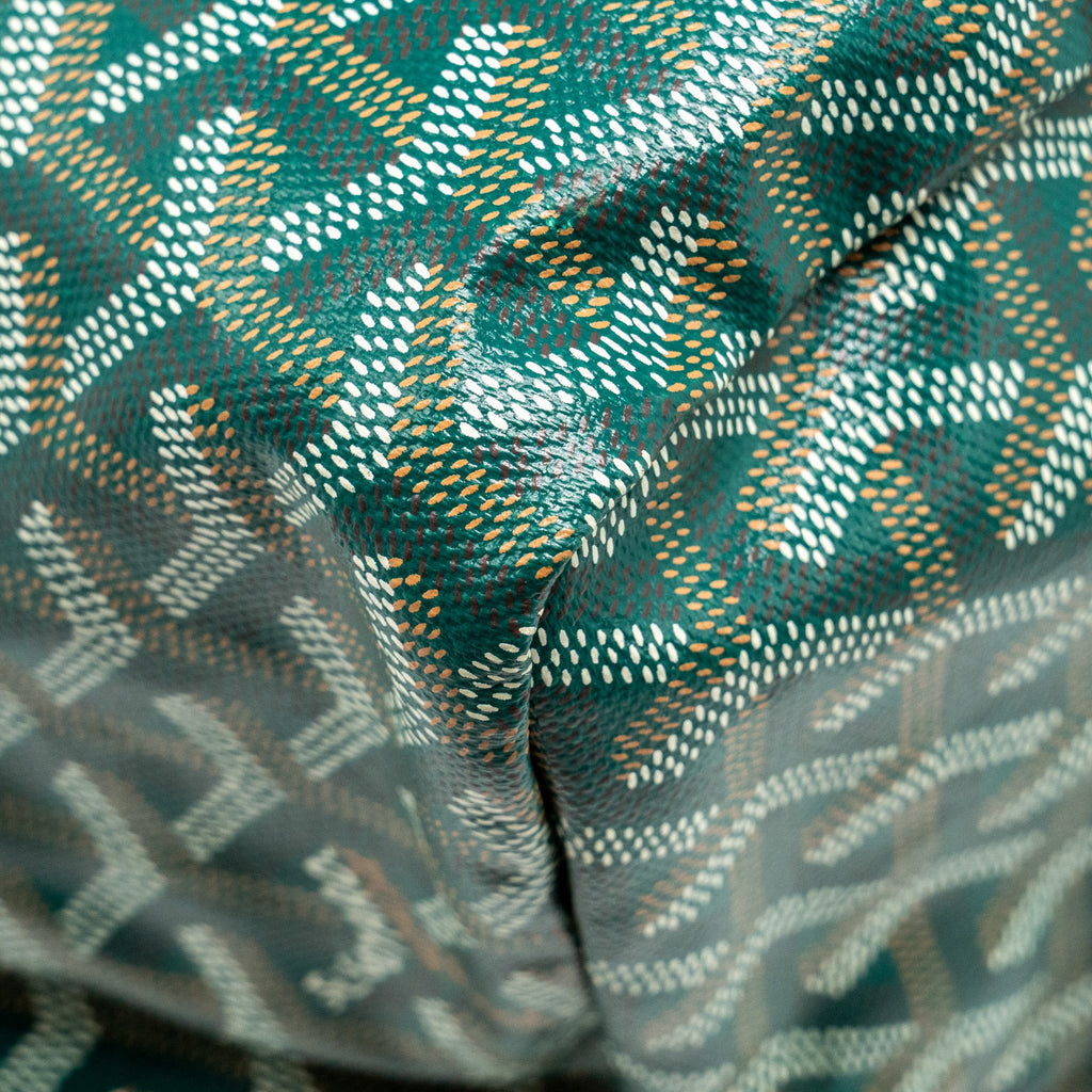 GOYARD SAINT LOUIS GM TOTE BAG CANVAS / CALFSKIN GREEN SHW