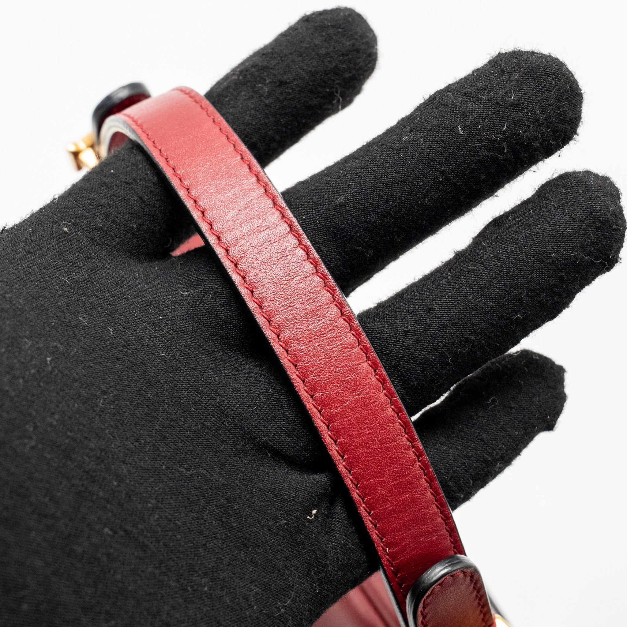 DIOR MINI SADDLE BAG CALFSKIN RED GHW