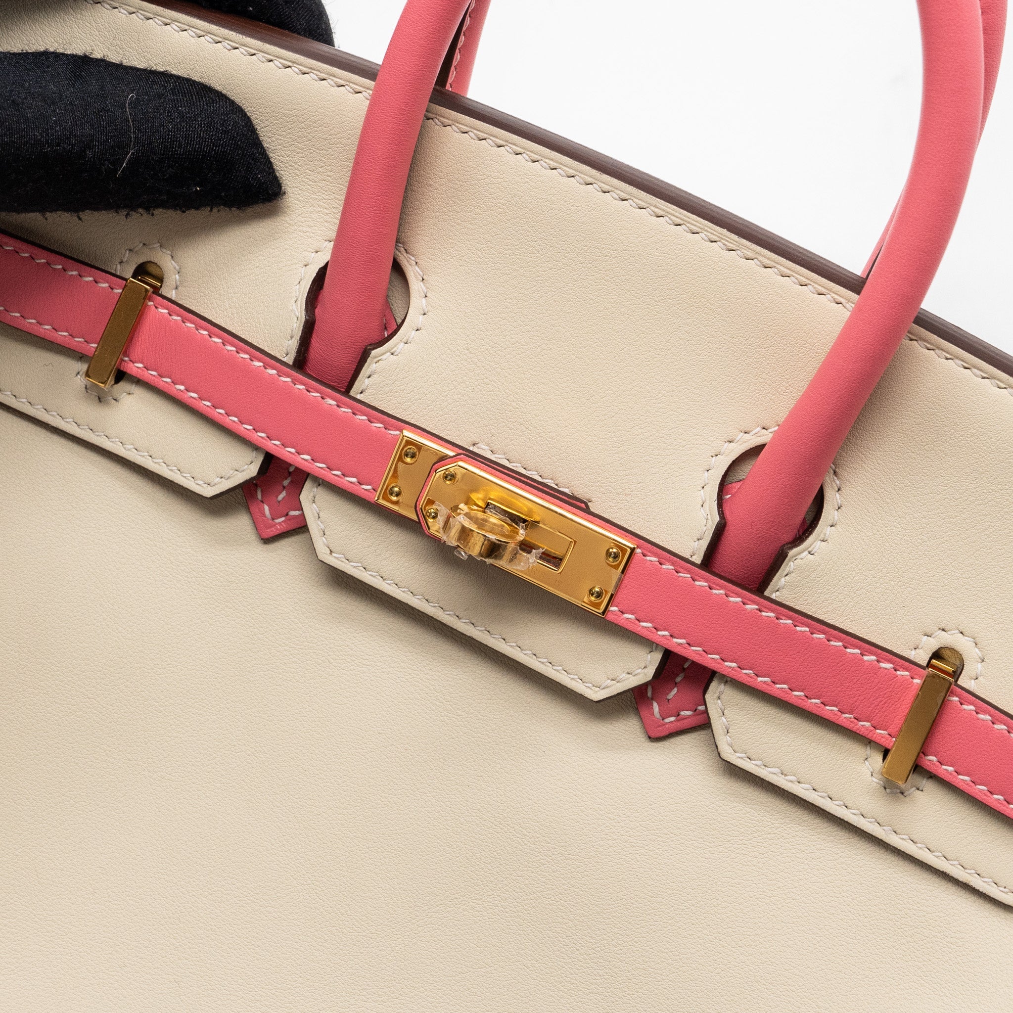 HERMES BIRKIN 25 SPECIAL ORDER SWIFT CRAIE/ ROSE AZALEE GHW