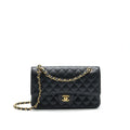 CHANEL MEDIUM CLASSIC DOUBLE FLAP BAG CAVIAR BLACK GHW SERIAL 25