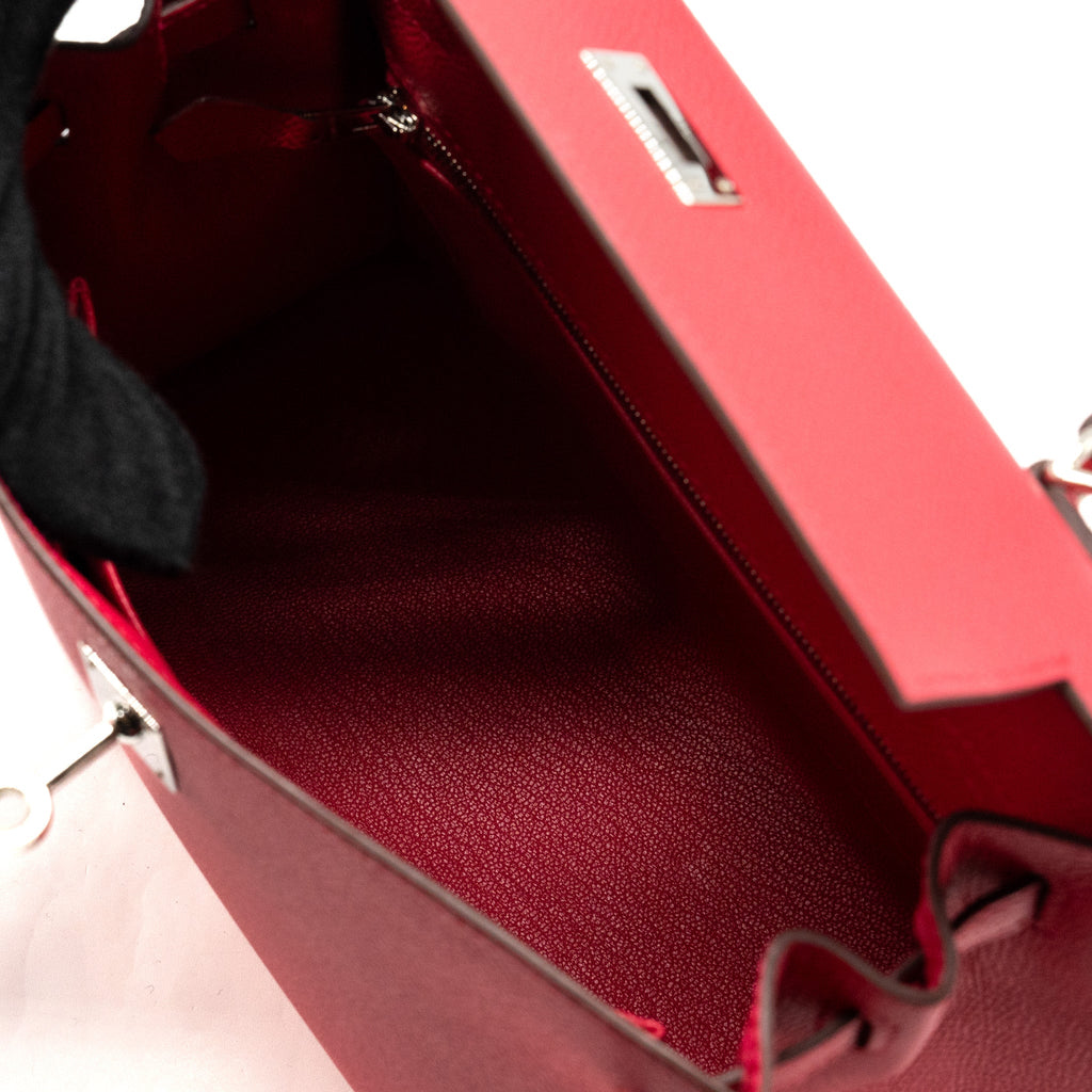 HERMES KELLY 25 SELLIER EPSOM ROSE EXTREME SHW