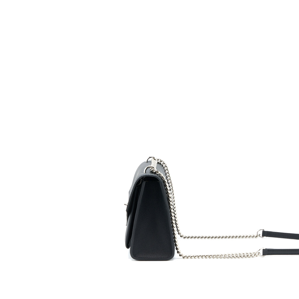 LOUIS VUITTON MYLOCKME SATCHEL CHAIN BAG CALFSKIN BLACK SHW