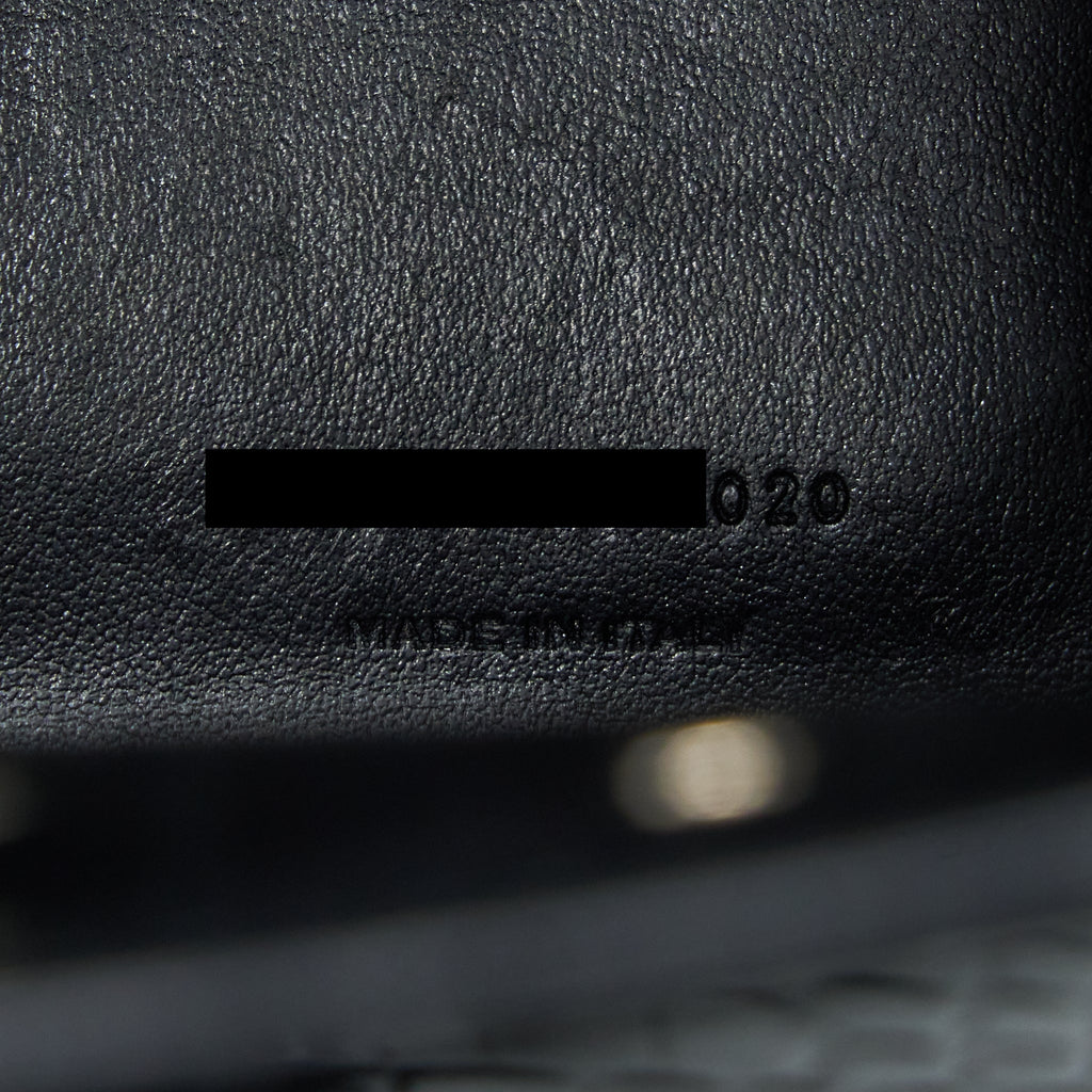 SAINT LAURENT/YSL SAC DE JOUR NANO CROC EMBOSSED BLACK SHW