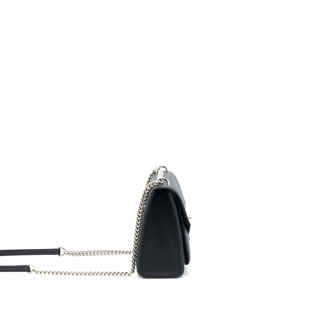 LOUIS VUITTON MYLOCKME SATCHEL CHAIN BAG CALFSKIN BLACK SHW