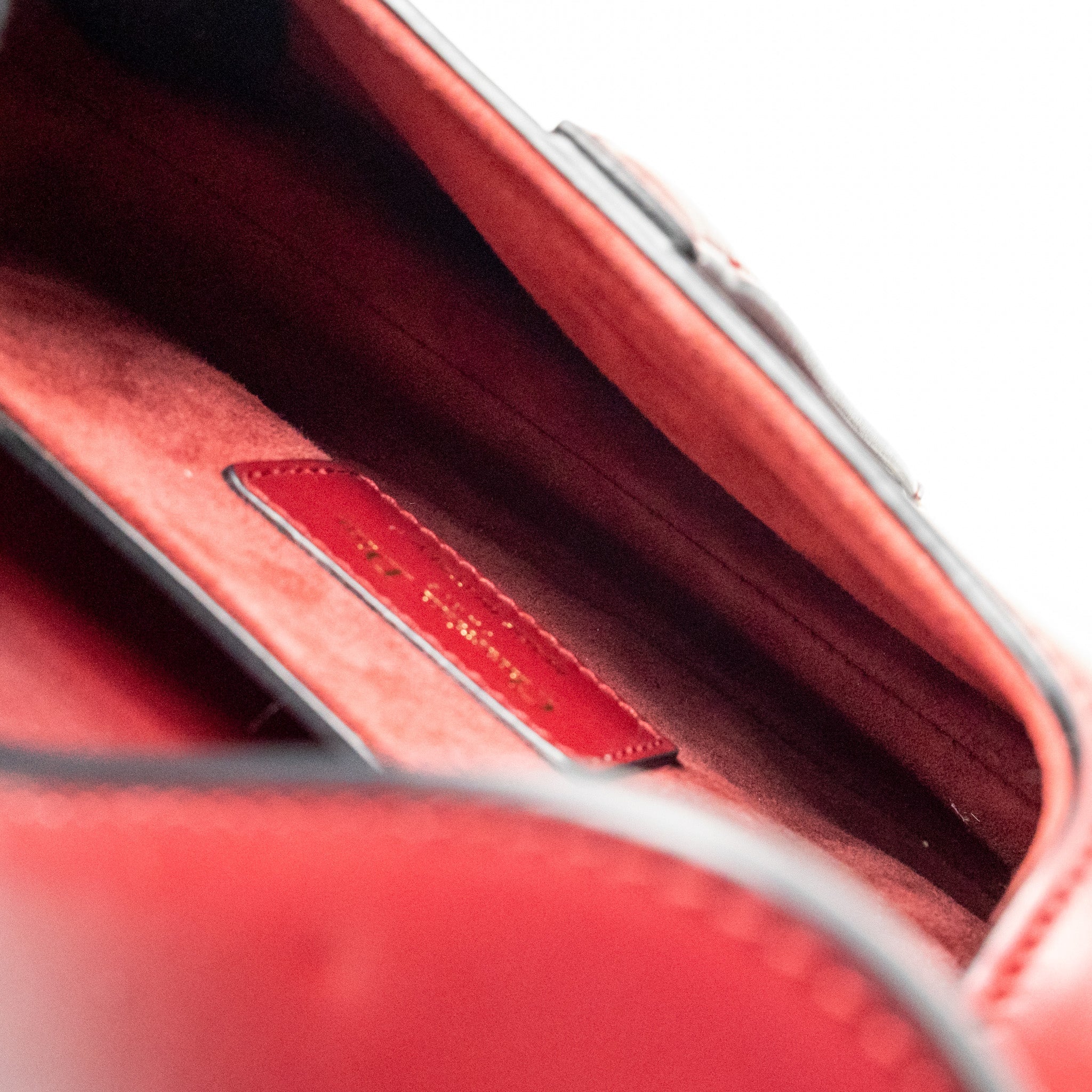 DIOR MINI SADDLE BAG CALFSKIN RED GHW