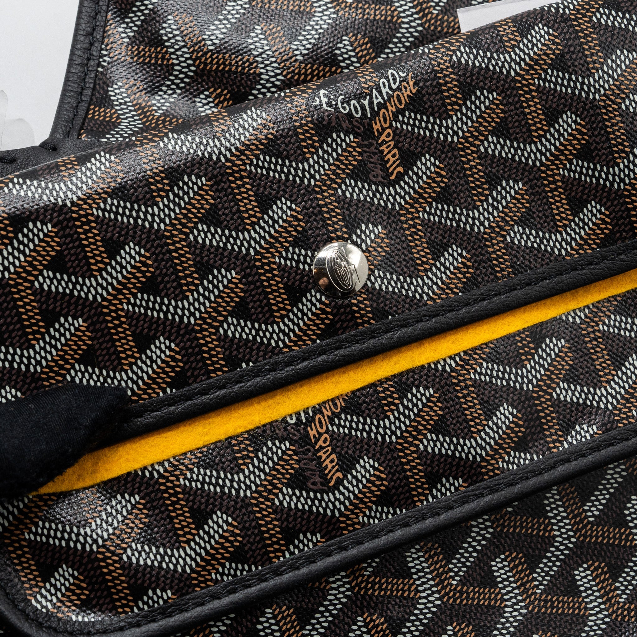 GOYARD SAINT LOUIS PM TOTE BAG GOYARDINE CANVAS BLACK / MULTICOLOR