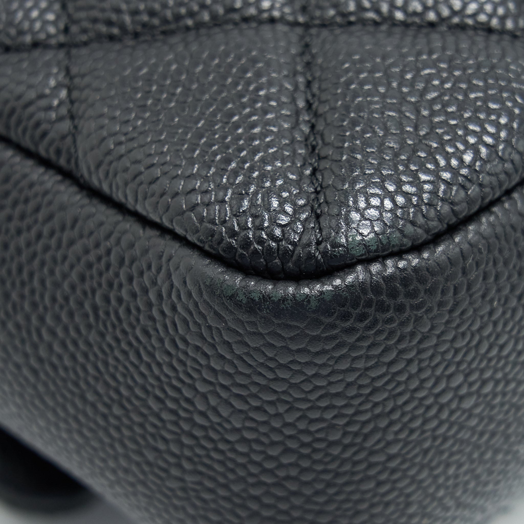 CHANEL FLAP BAG WITH INNER ZIPPER CAVIAR BLACK SHW