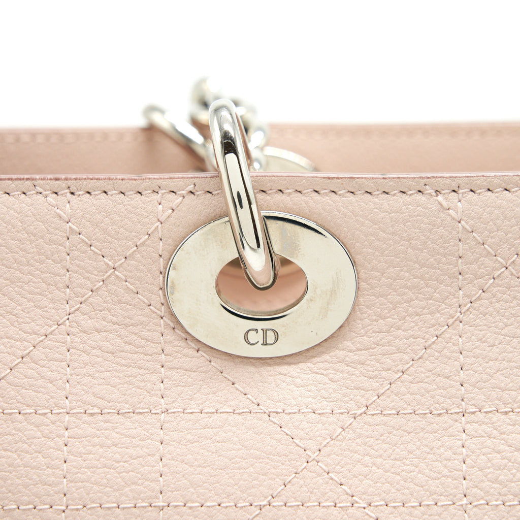 DIOR LADY DIOR TOTE BAG CALFSKIN LIGHT BEIGE SHW