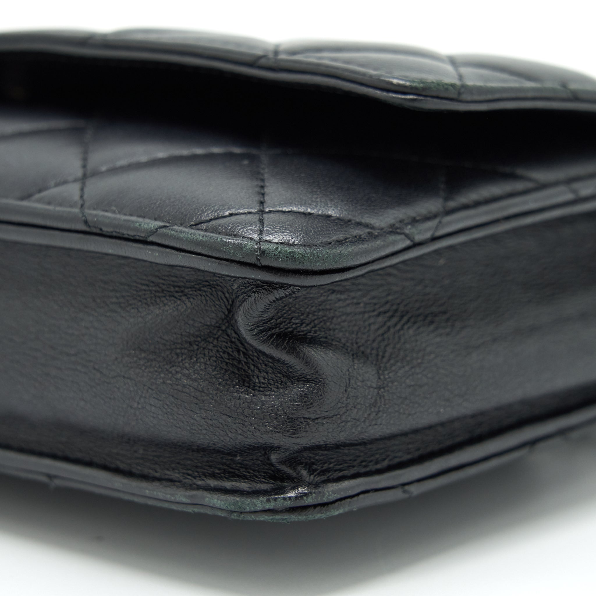 CHANEL WALLET ON CHAIN LAMBSKIN BLACK SHW