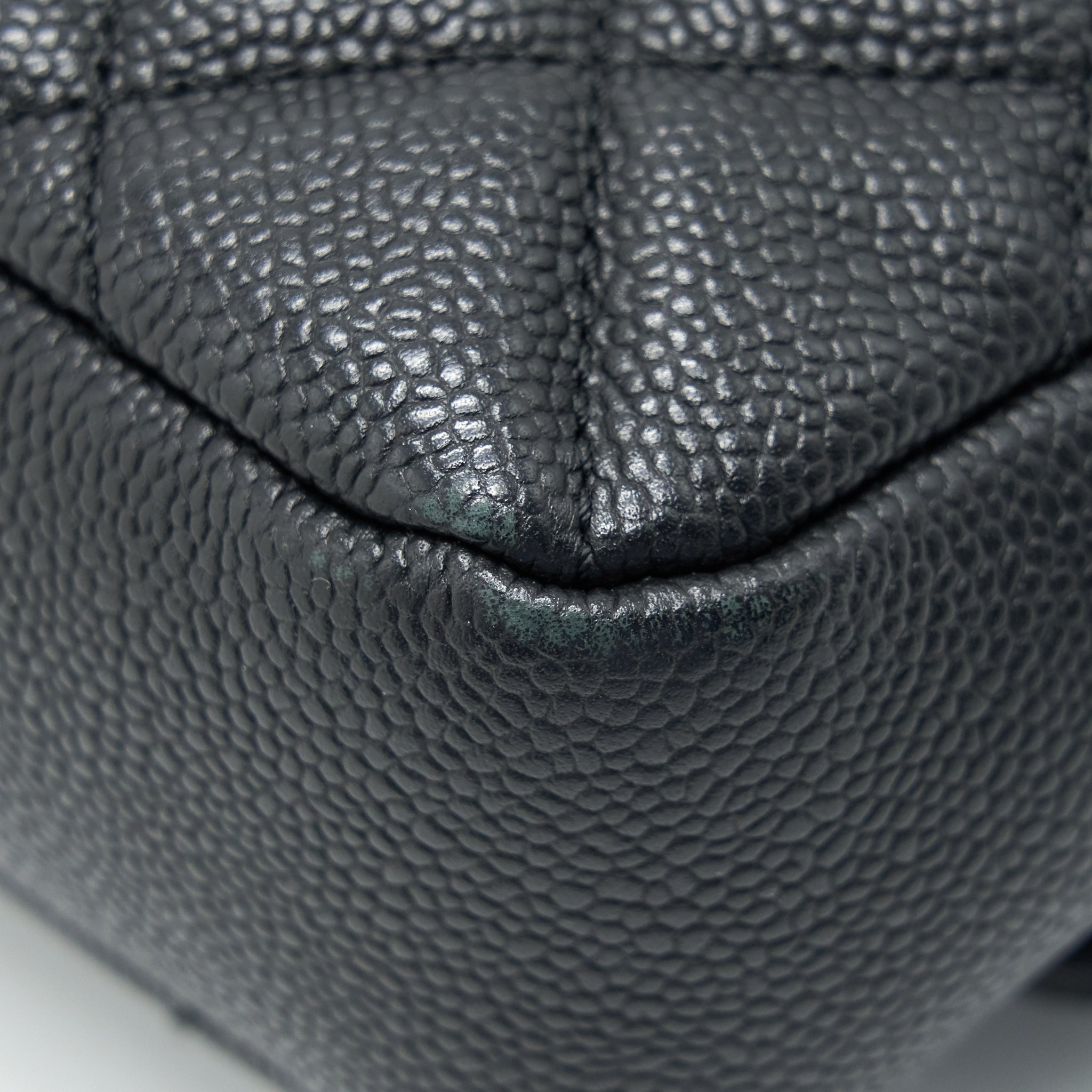 CHANEL FLAP BAG WITH INNER ZIPPER CAVIAR BLACK SHW