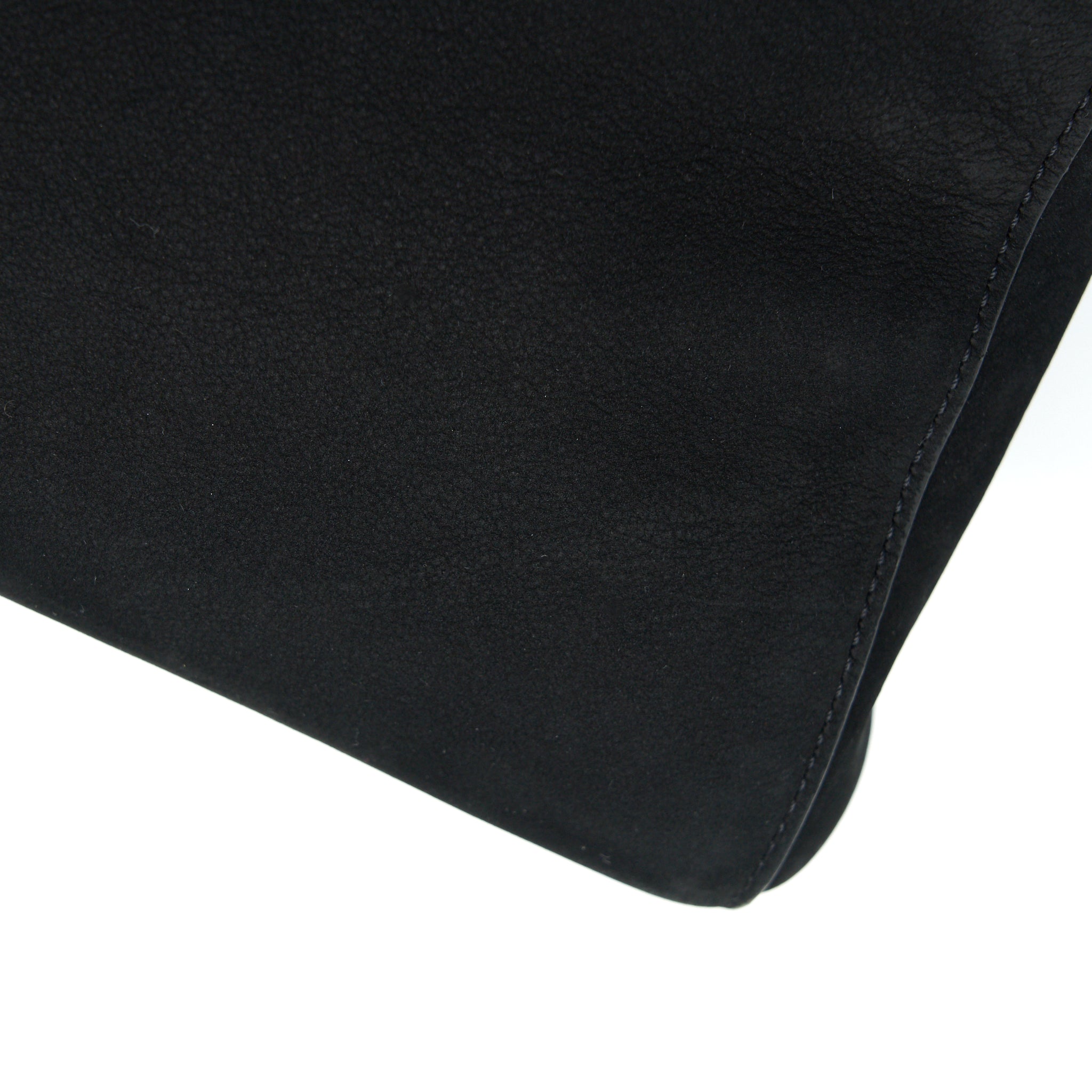 CHANEL SUEDE LEATHER TOTE BAG BLACK LGHW