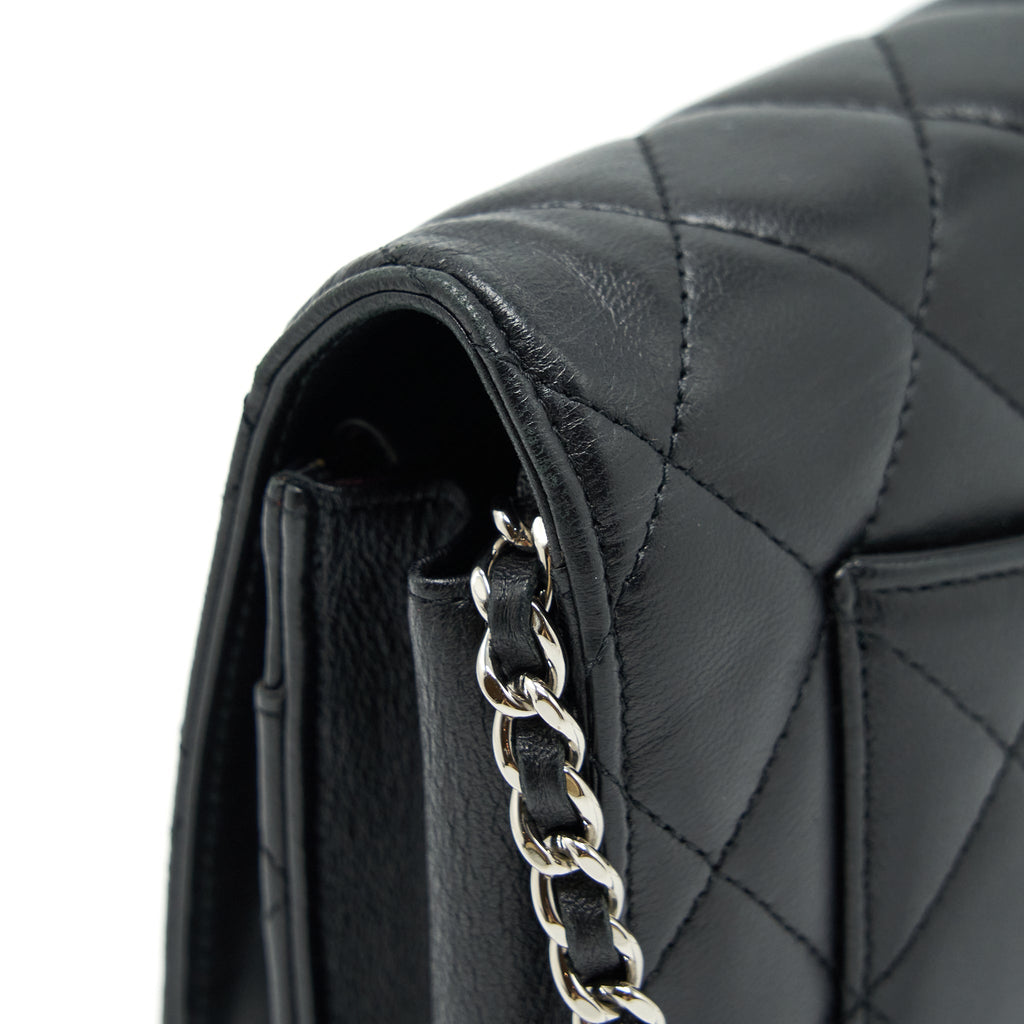 CHANEL WALLET ON CHAIN LAMBSKIN BLACK SHW