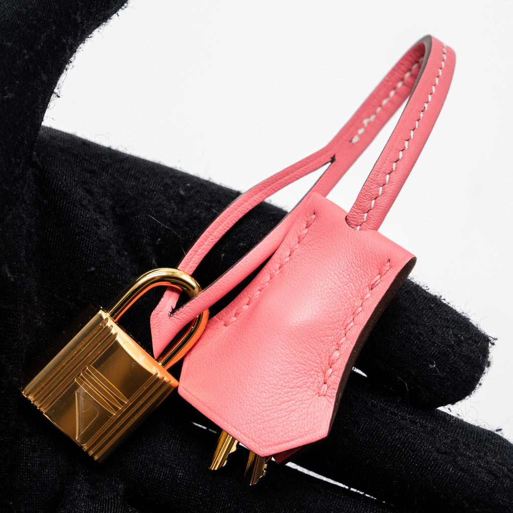 HERMES BIRKIN 25 SPECIAL ORDER SWIFT CRAIE/ROSE AZALEE GHW