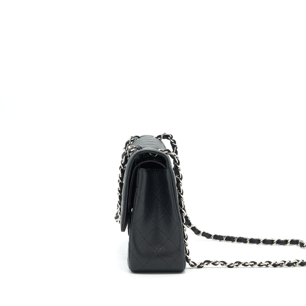 CHANEL JUMBO CLASSIC DOUBLE FLAP BAG CAVIAR BLACK SHW