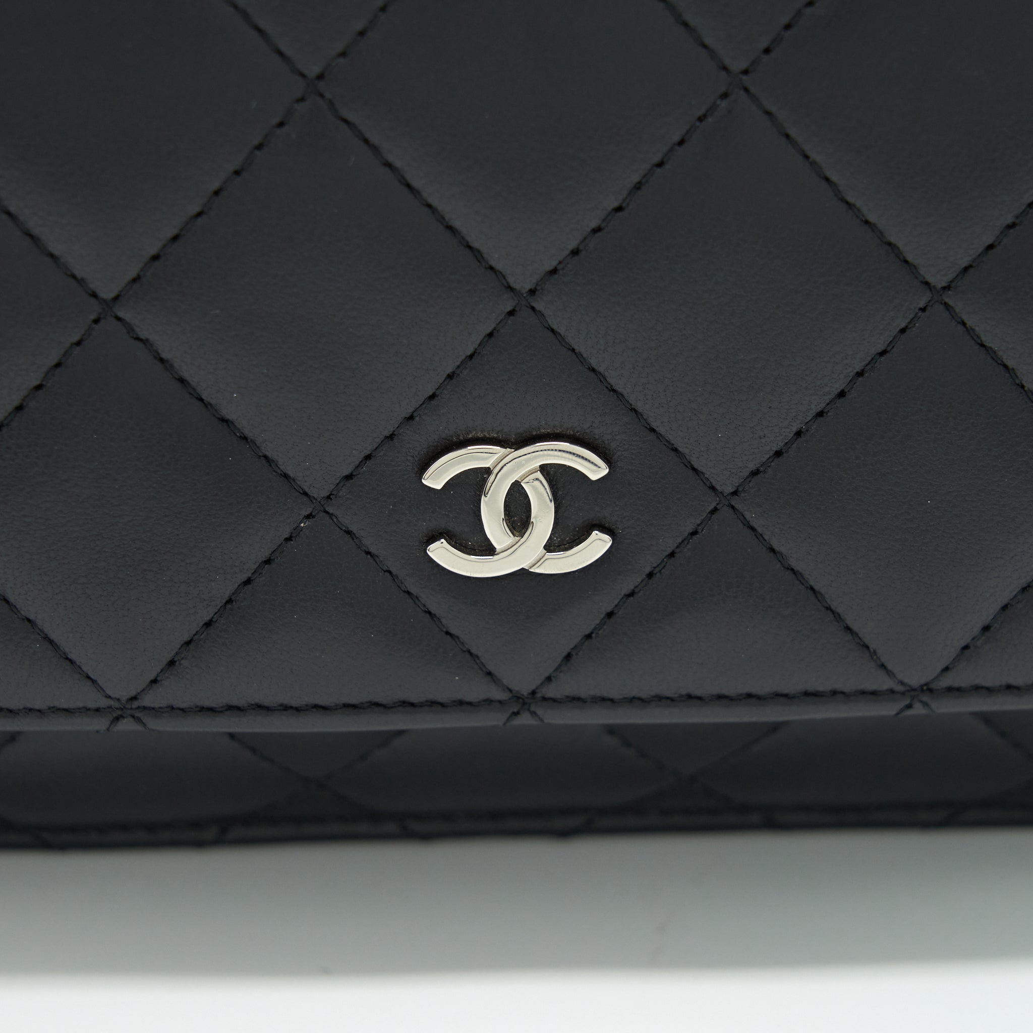 CHANEL WALLET ON CHAIN LAMBSKIN BLACK SHW