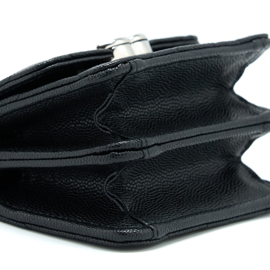CHANEL CLUTCH WITH CHAIN CAVIAR BLACK SHW