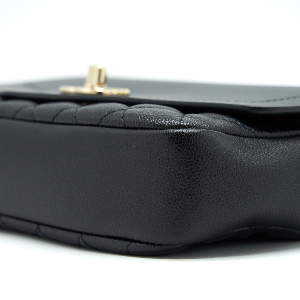CHANEL FLAP CHAIN BAG BLACK LGHW