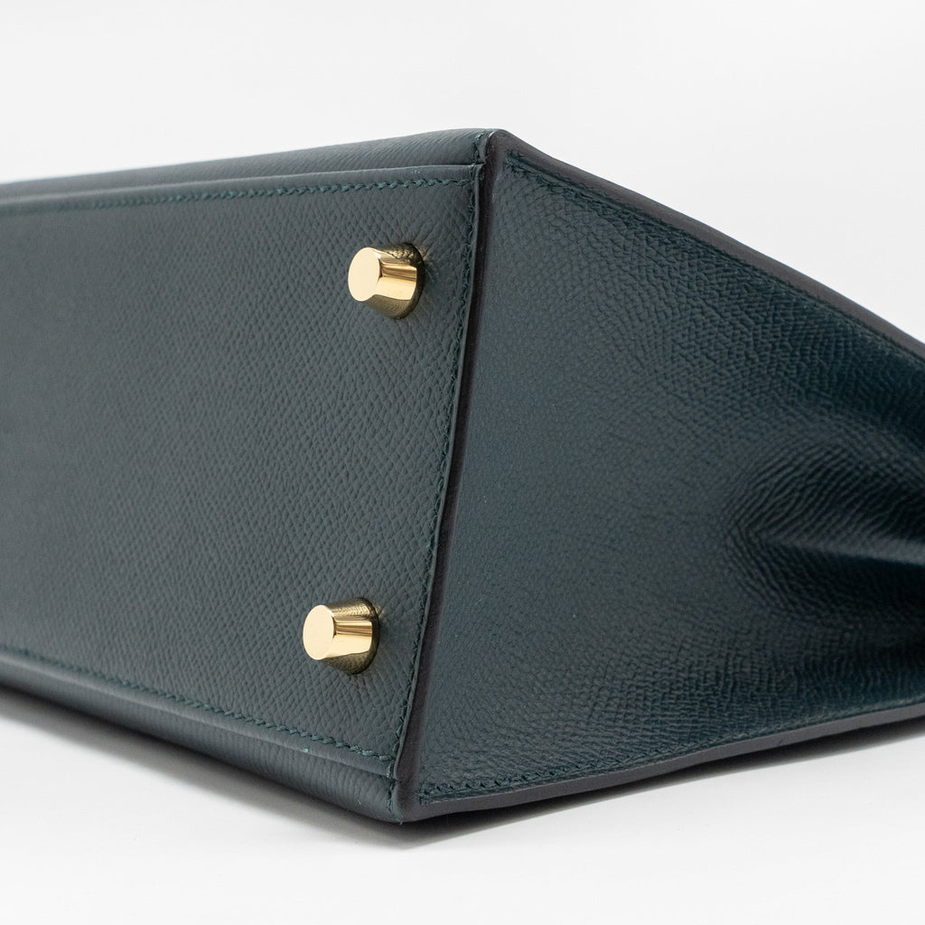 HERMES KELLY 25 EPSOM VERT CYPRESS GHW