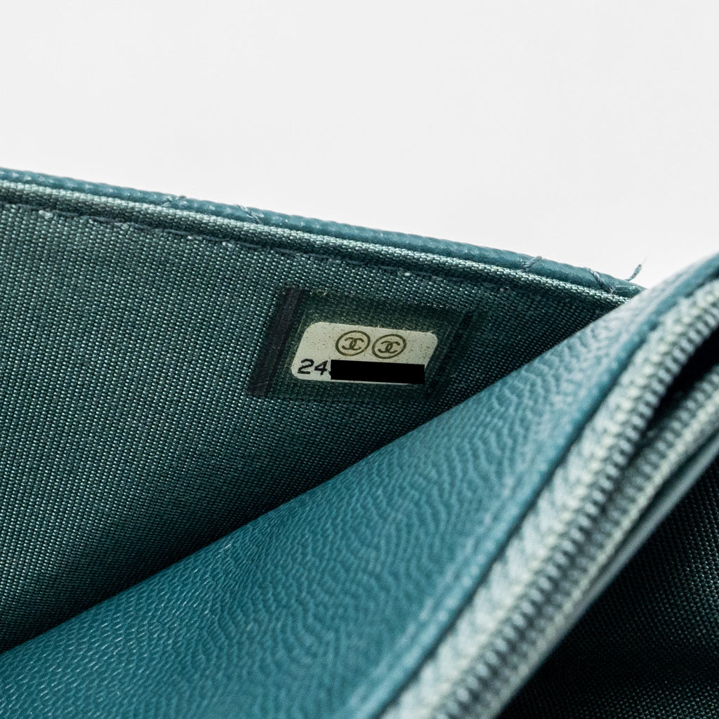 CHANEL CLASSIC WALLET ON CHAIN CAVIAR DARK GREEN SHW