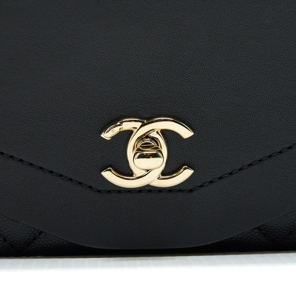 CHANEL FLAP CHAIN BAG BLACK LGHW