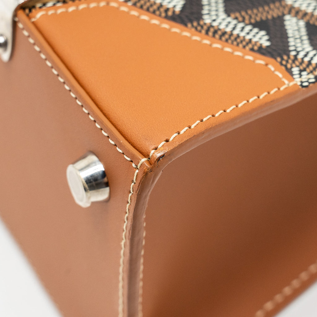 GOYARD MINI STRUCTURE SAIGON BAG CANVAS / CALFSKIN BLACK/TAN SHW