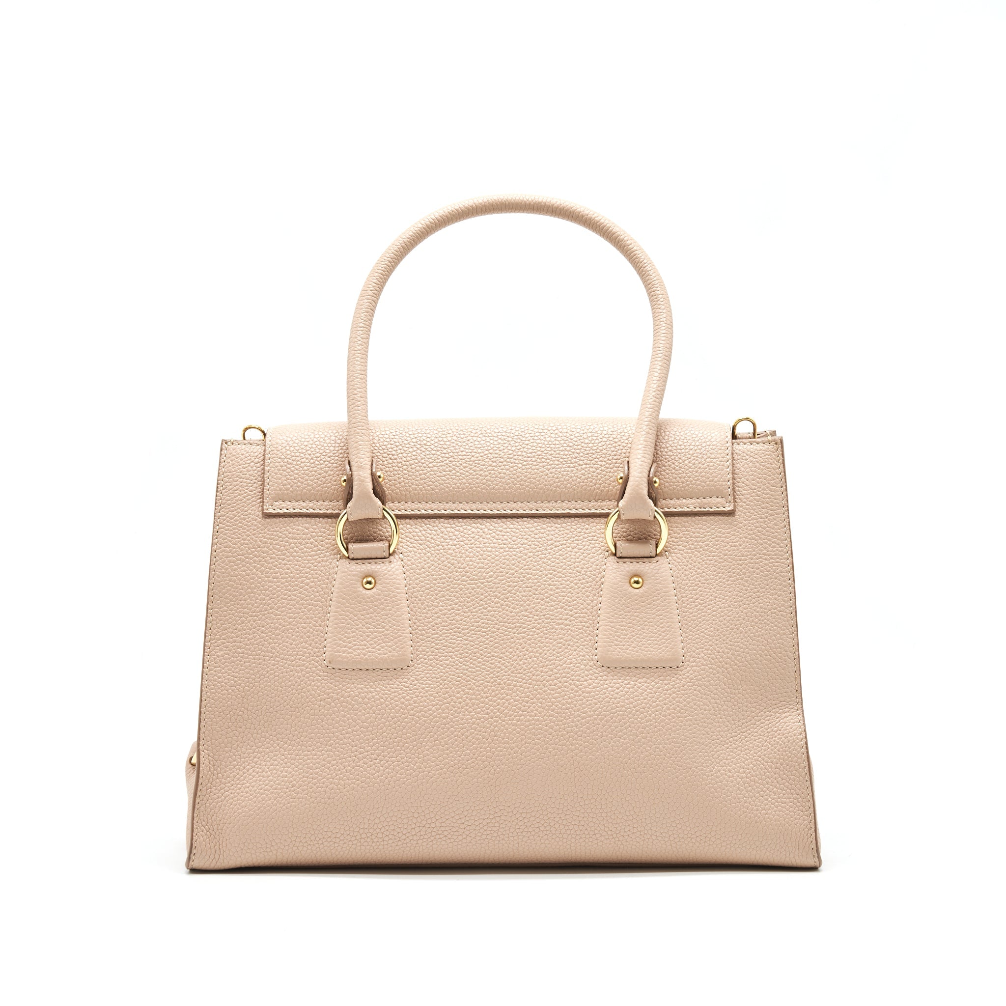 FERRAGAMO TOP HANDLE TOTE BAG GRANIED CALFSKIN