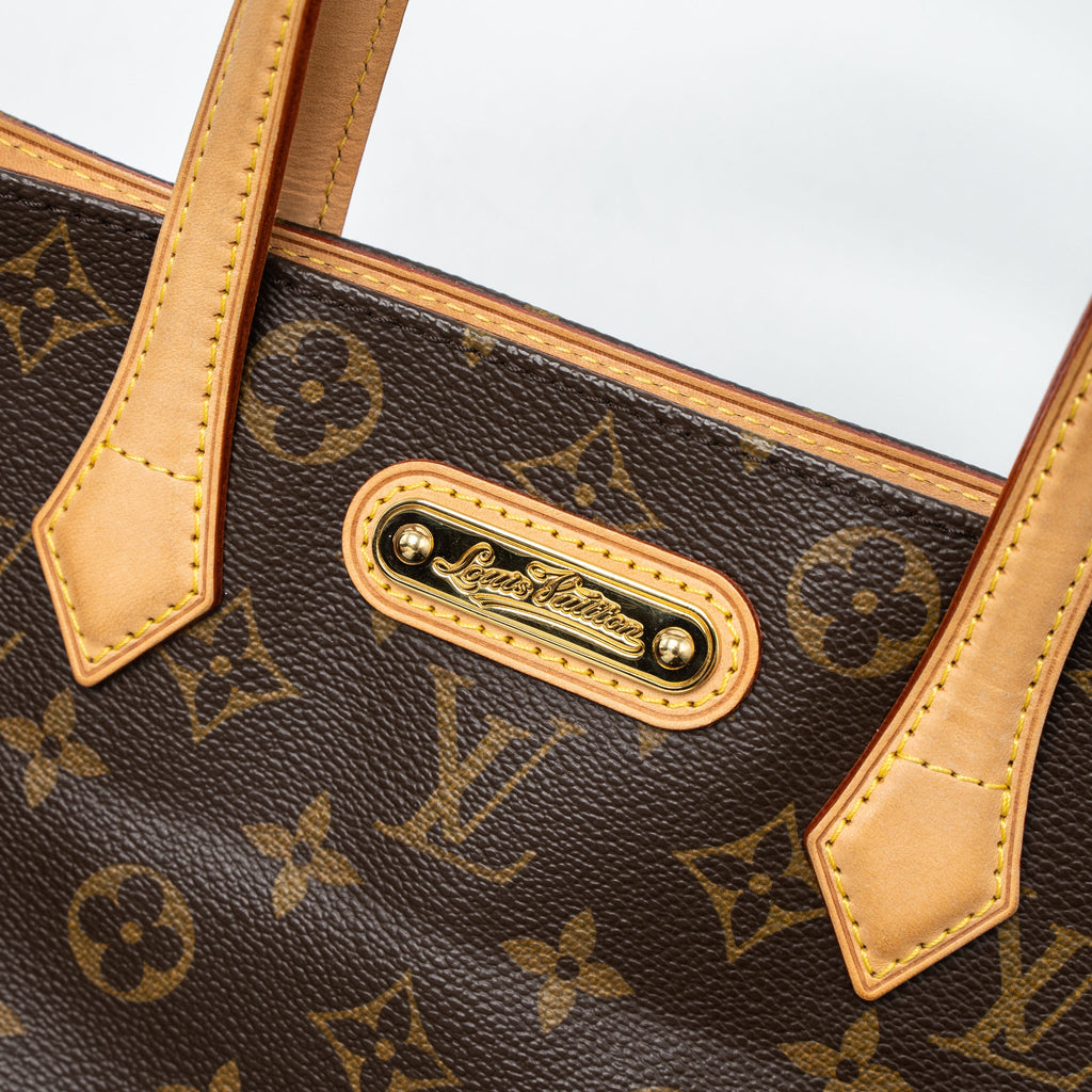 LOUIS VUITTON WILSHIRE PM TOTE BAG MONOGRAM CANVAS GHW
