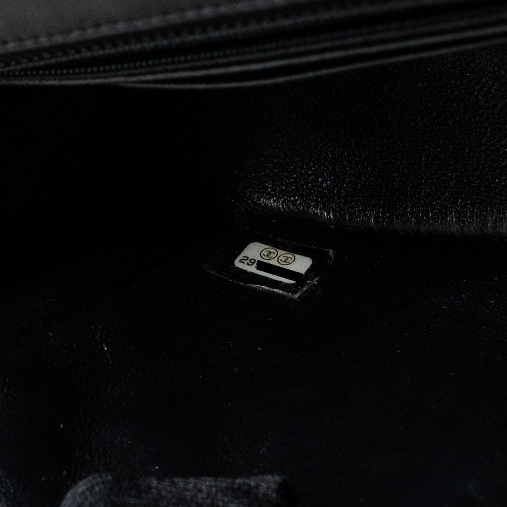 CHANEL CLASSIC MINI RECTANGULAR FLAP BAG LAMBSKIN BLACK SHW