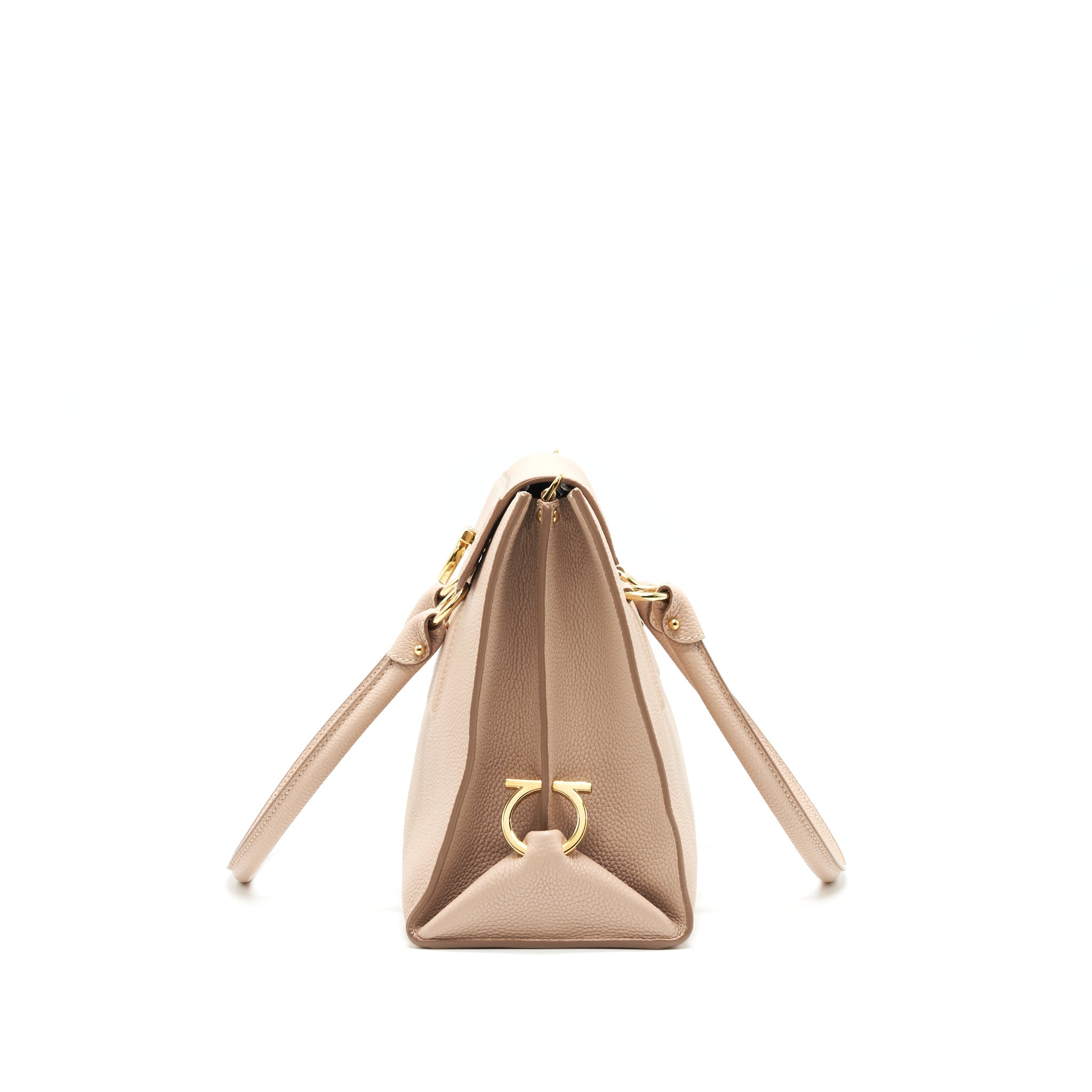 FERRAGAMO TOP HANDLE TOTE BAG GRANIED CALFSKIN