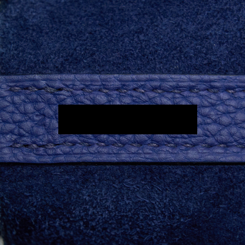 HERMES PICOTIN 22 LOCK BAG TAURILLON MAURICE BLUE SAPHIR GHW