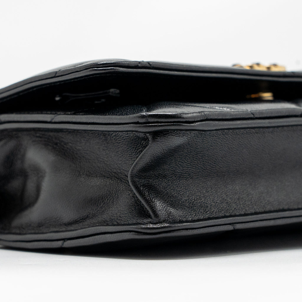 CHANEL 19 WALLET ON CHAIN LAMBSKIN BLACK MULTICOLOUR HARDWARE
