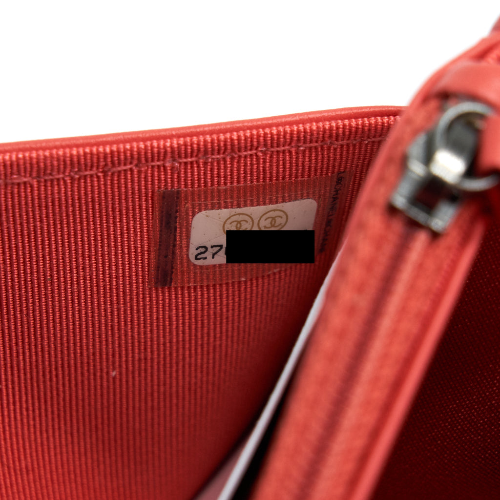 CHANEL WALLET ON CHAIN CORAL PINK DOUBLE COLOUR HARDWARE