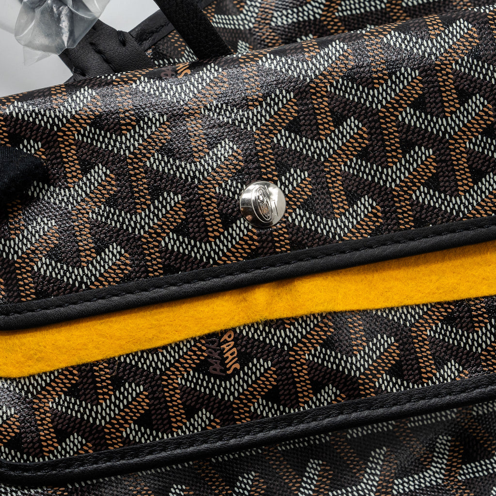 GOYARD SAINT LOUIS PM TOTE BAG GOYARDINE CANVAS BLACK /MULTICOLURED SHW
