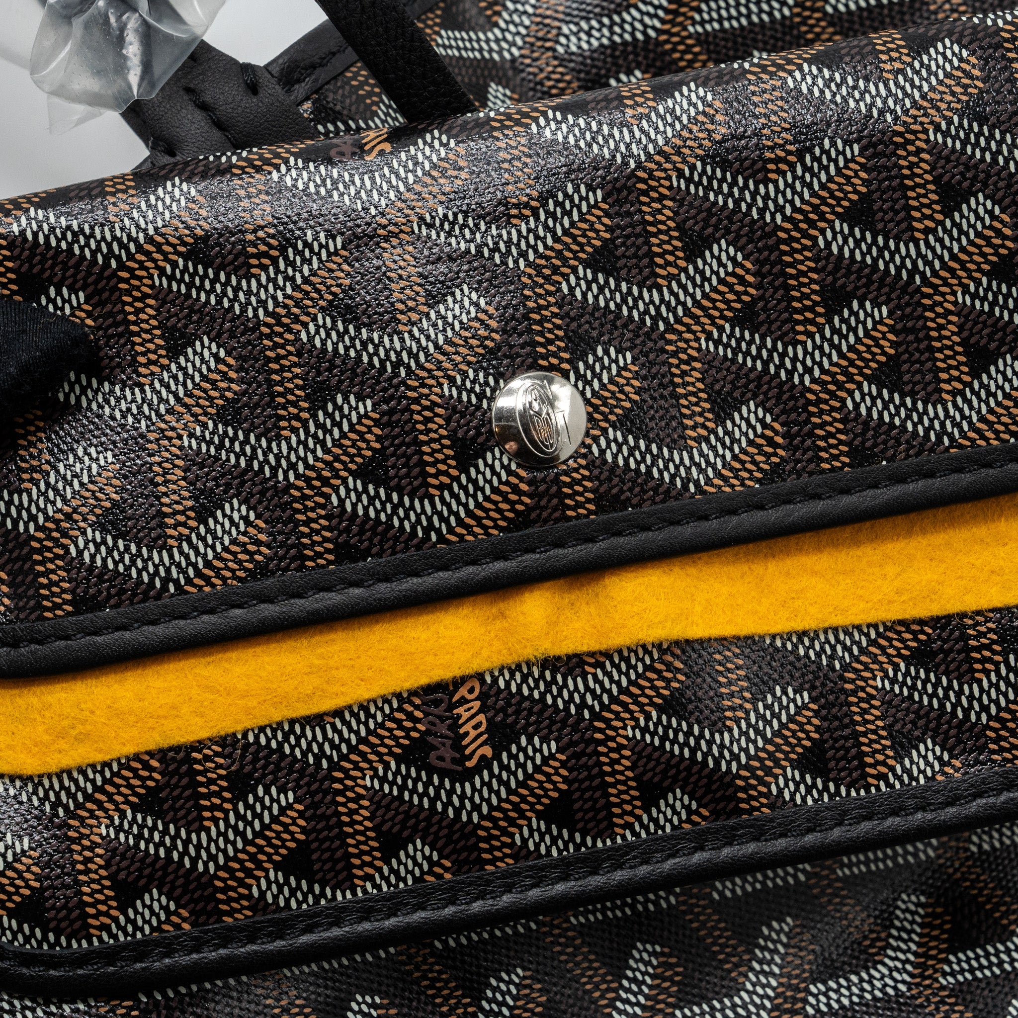 GOYARD SAINT LOUIS PM TOTE BAG GOYARDINE CANVAS BLACK /MULTICOLURED SHW