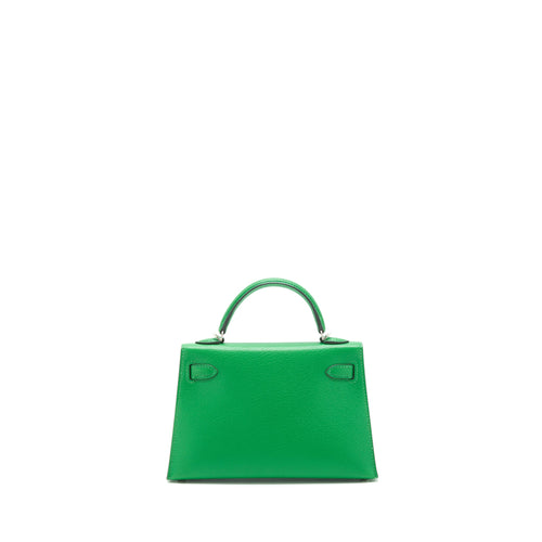 HERMES MINI KELLY 20CM CHEVRE 1K BAMBOU SHW
