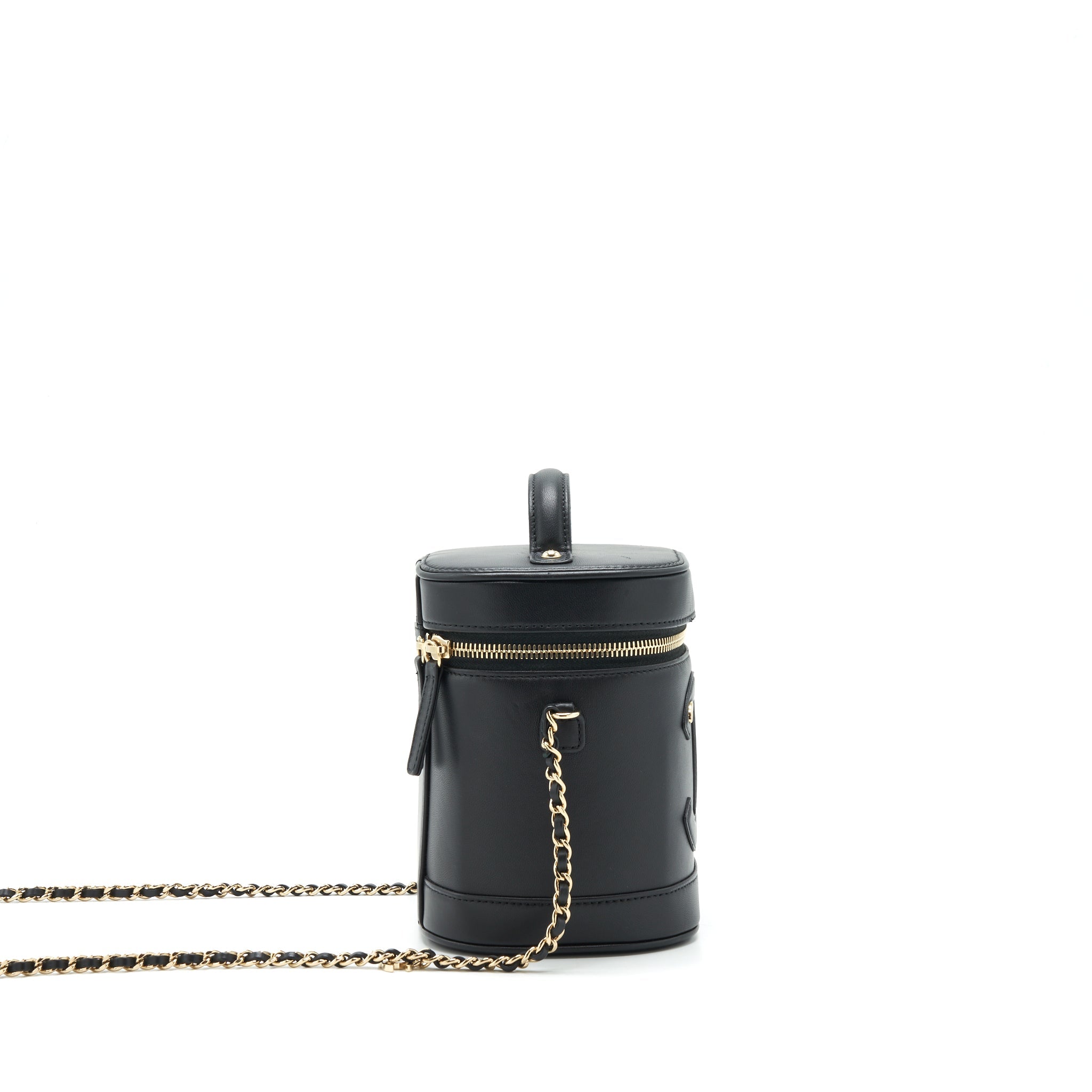 CHANEL VANITY CASE LAMBSKIN BLACK LGHW