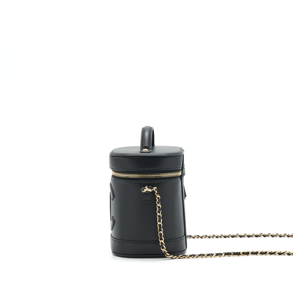 CHANEL VANITY CASE LAMBSKIN BLACK LGHW