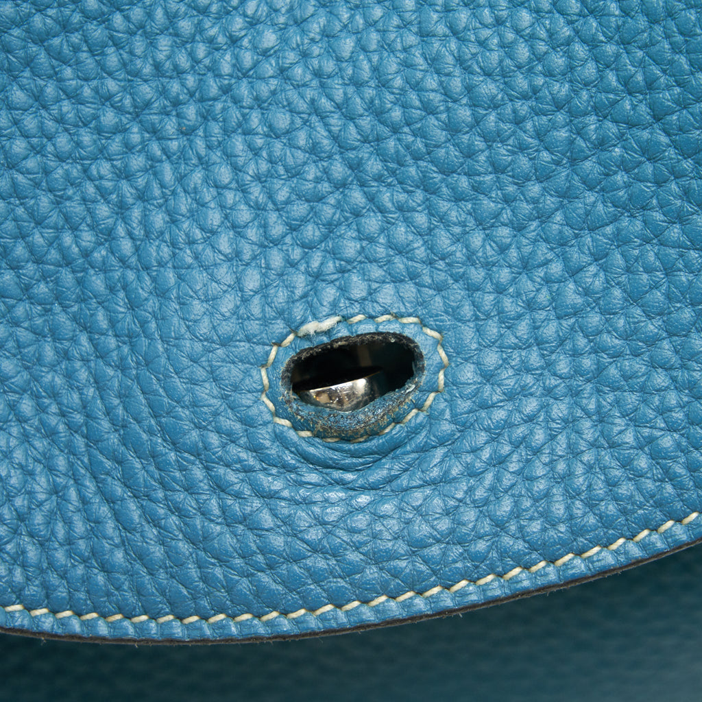 HERMES LINDY 30 BLUE JEAN SHW