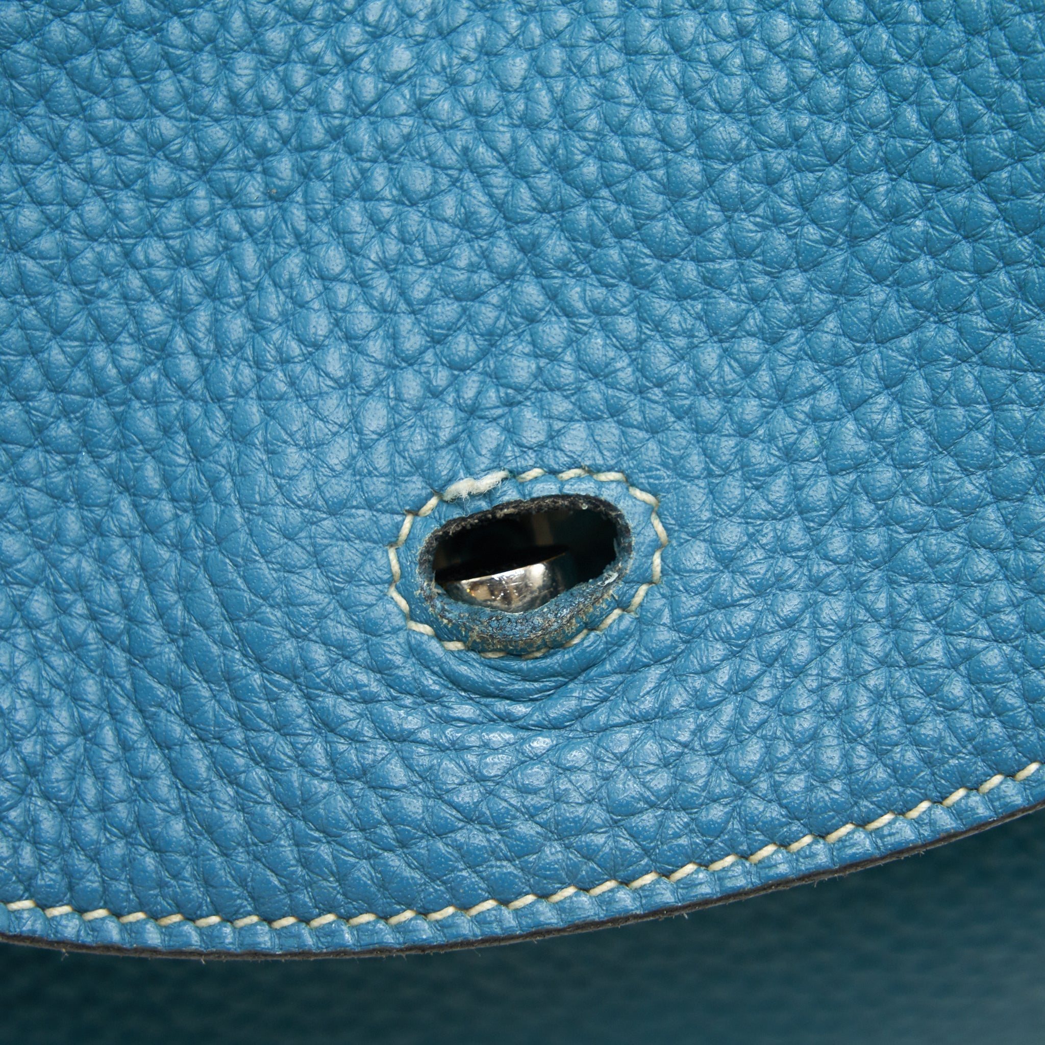 HERMES LINDY 30 BLUE JEAN SHW