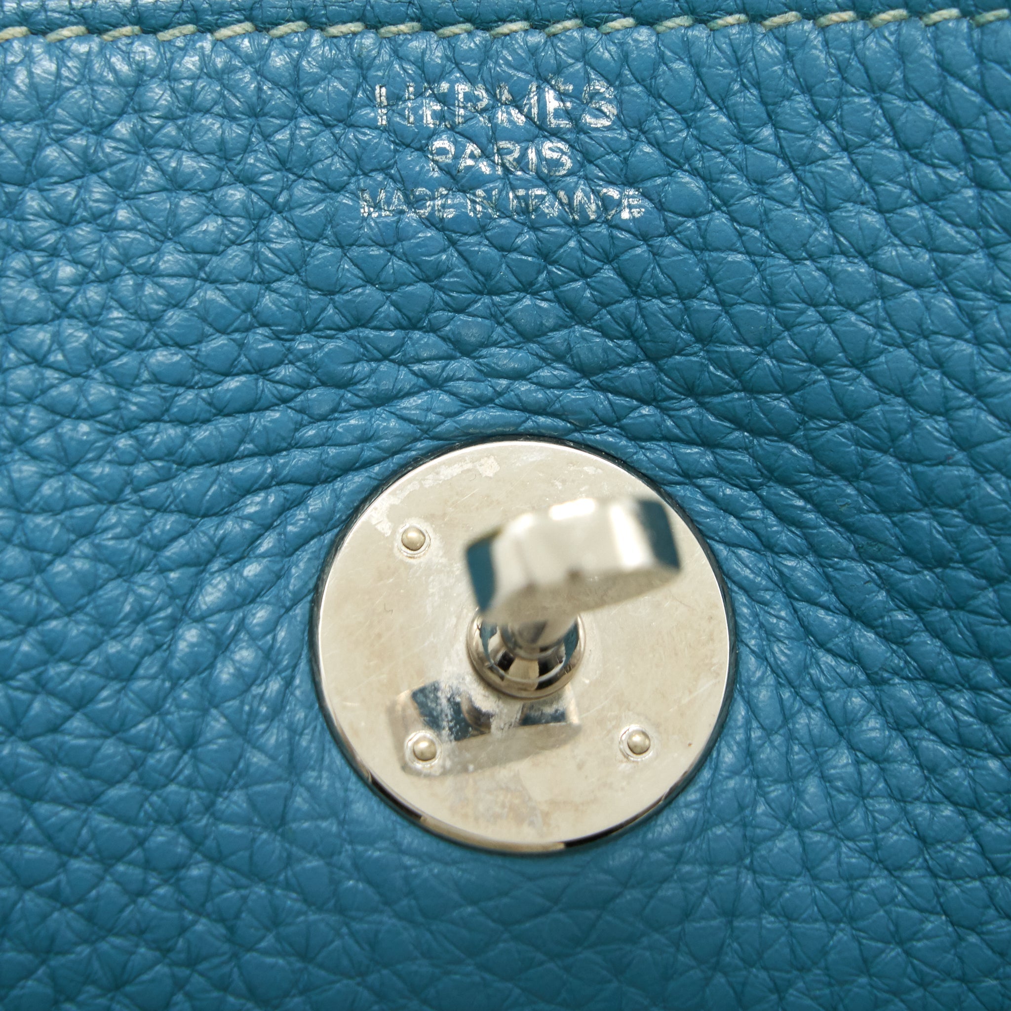 HERMES LINDY 30 BLUE JEAN SHW