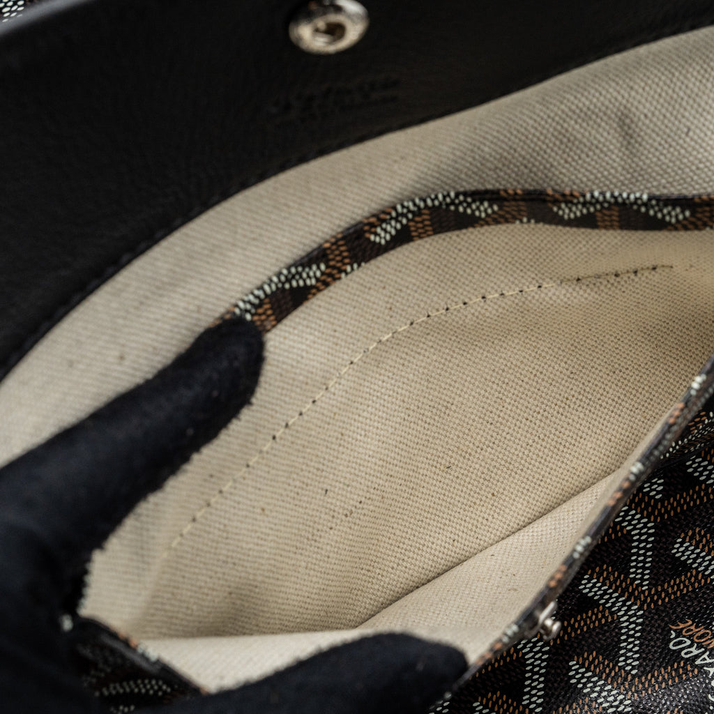 GOYARD SAINT LOUIS PM TOTE BAG GOYARDINE CANVAS BLACK /MULTICOLURED SHW