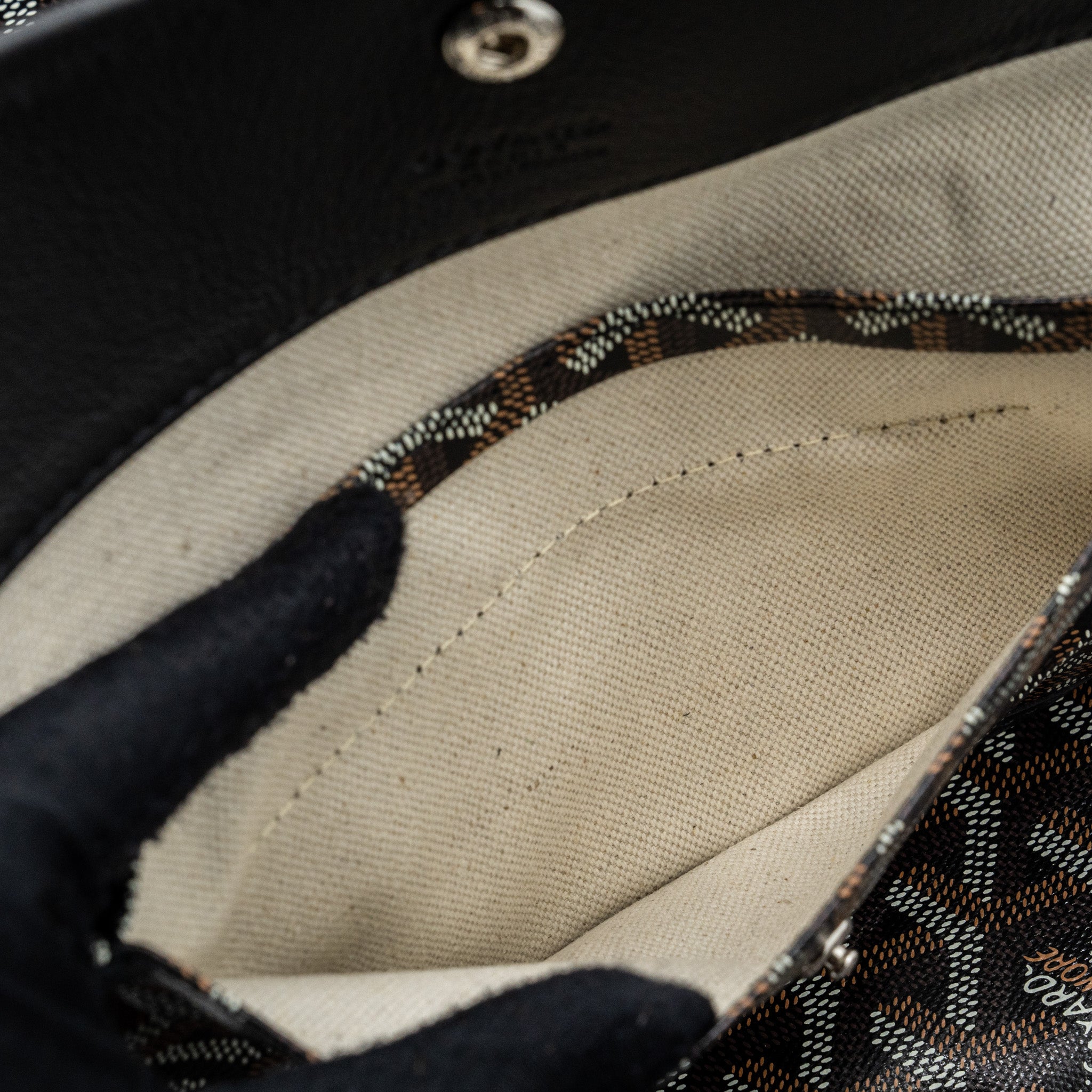 GOYARD SAINT LOUIS PM TOTE BAG GOYARDINE CANVAS BLACK /MULTICOLURED SHW